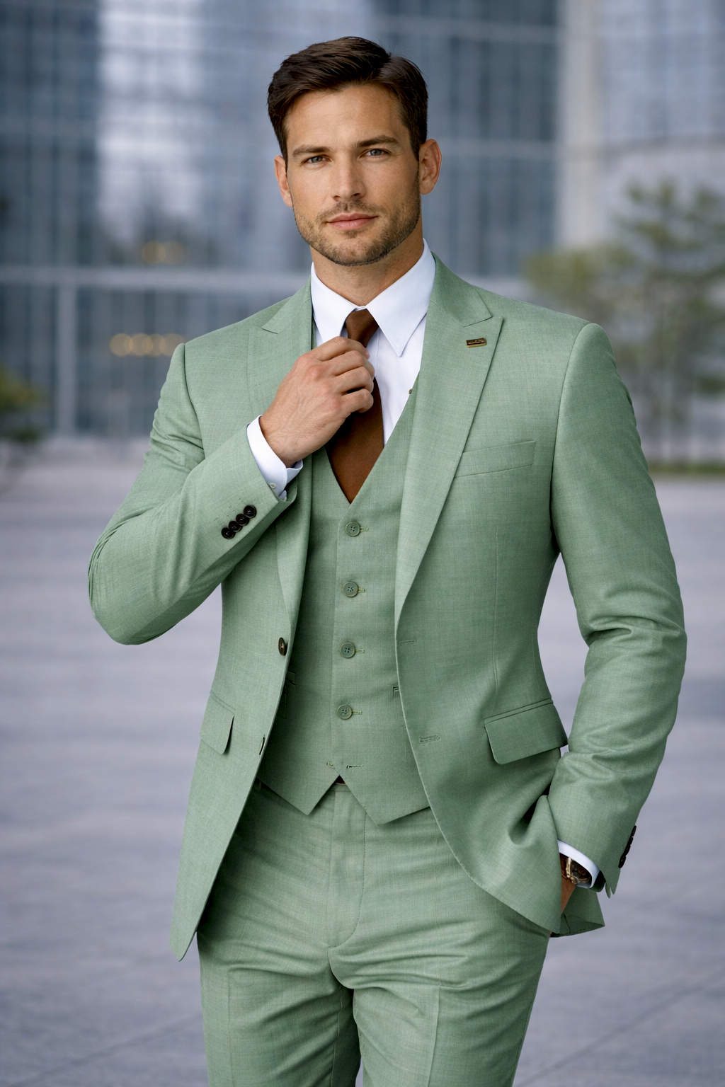Abito uomo verde salvia - Gogolfun.it