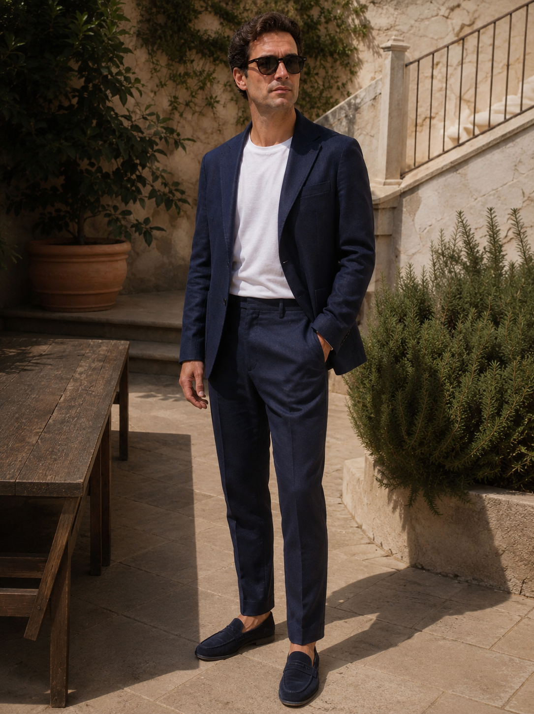 Uomo con abito in lino - Gogolfun.it