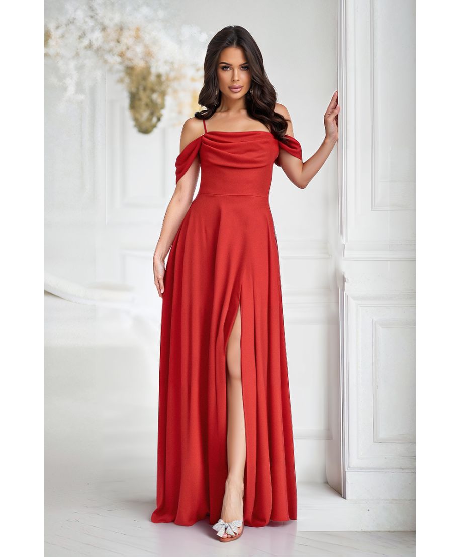Abito elegante da cerimonia rosso - Gogolfun.it