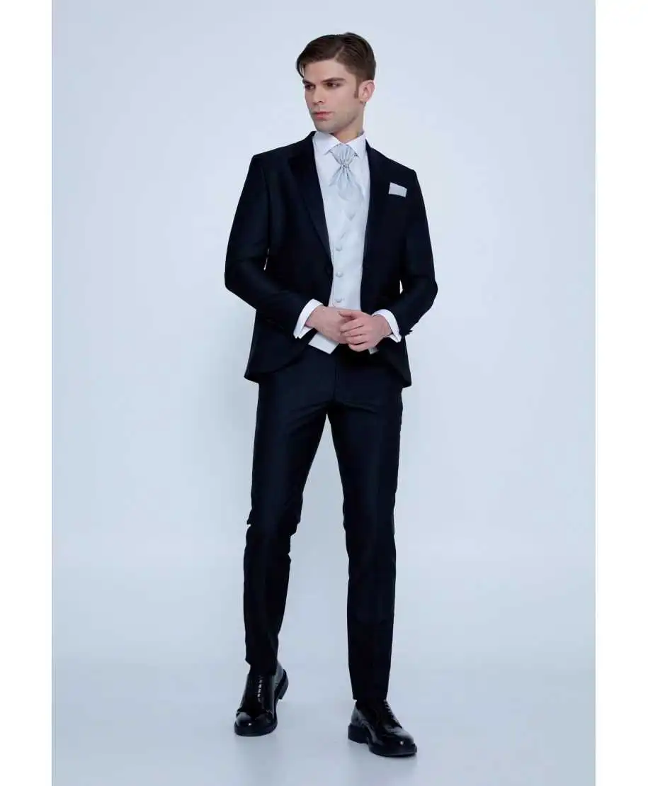 Smoking con gilet damascato, Cerimonia uomo - Modello Principe