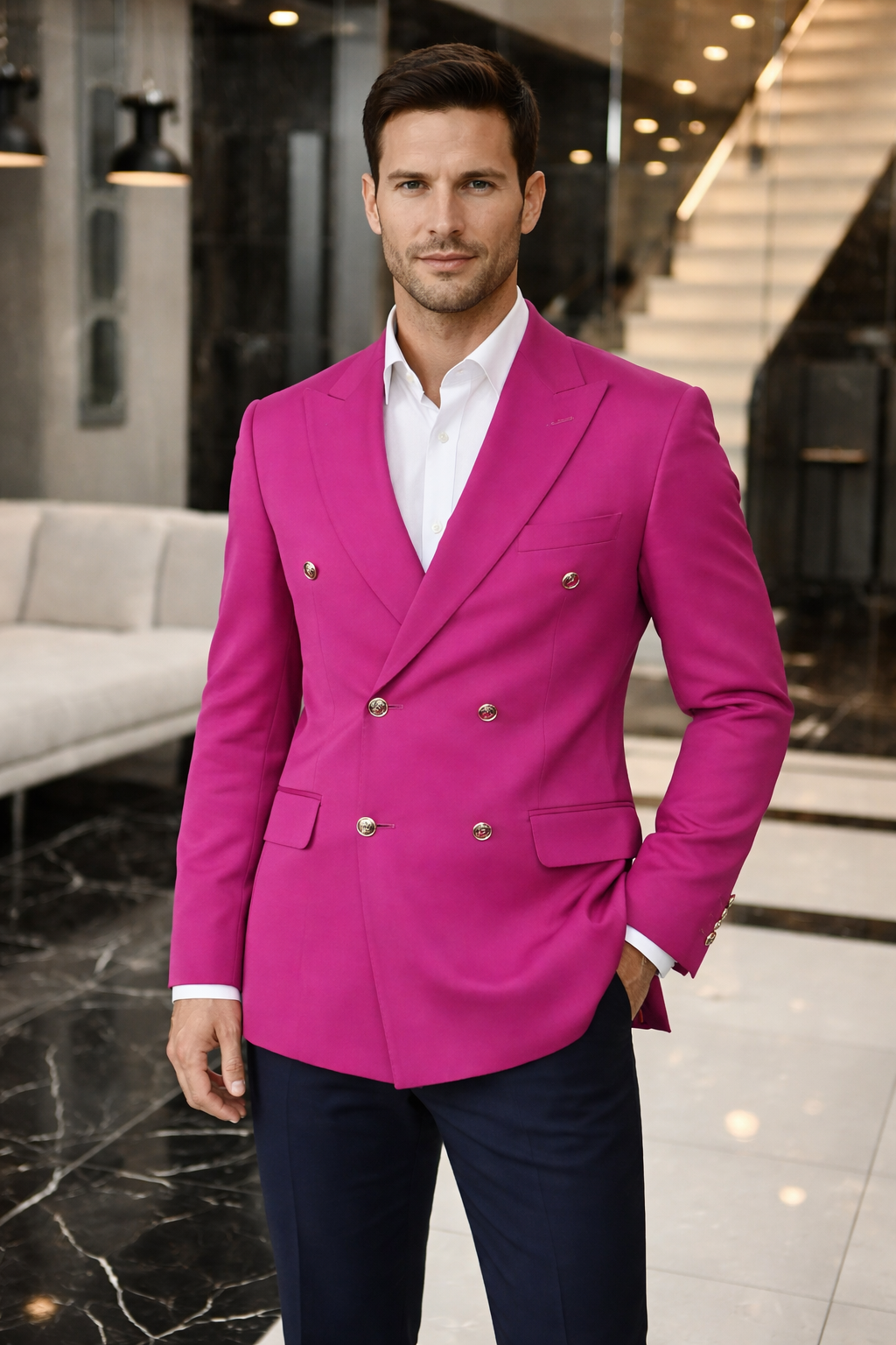 Giacca doppiopetto particolare - Gogolfun.it