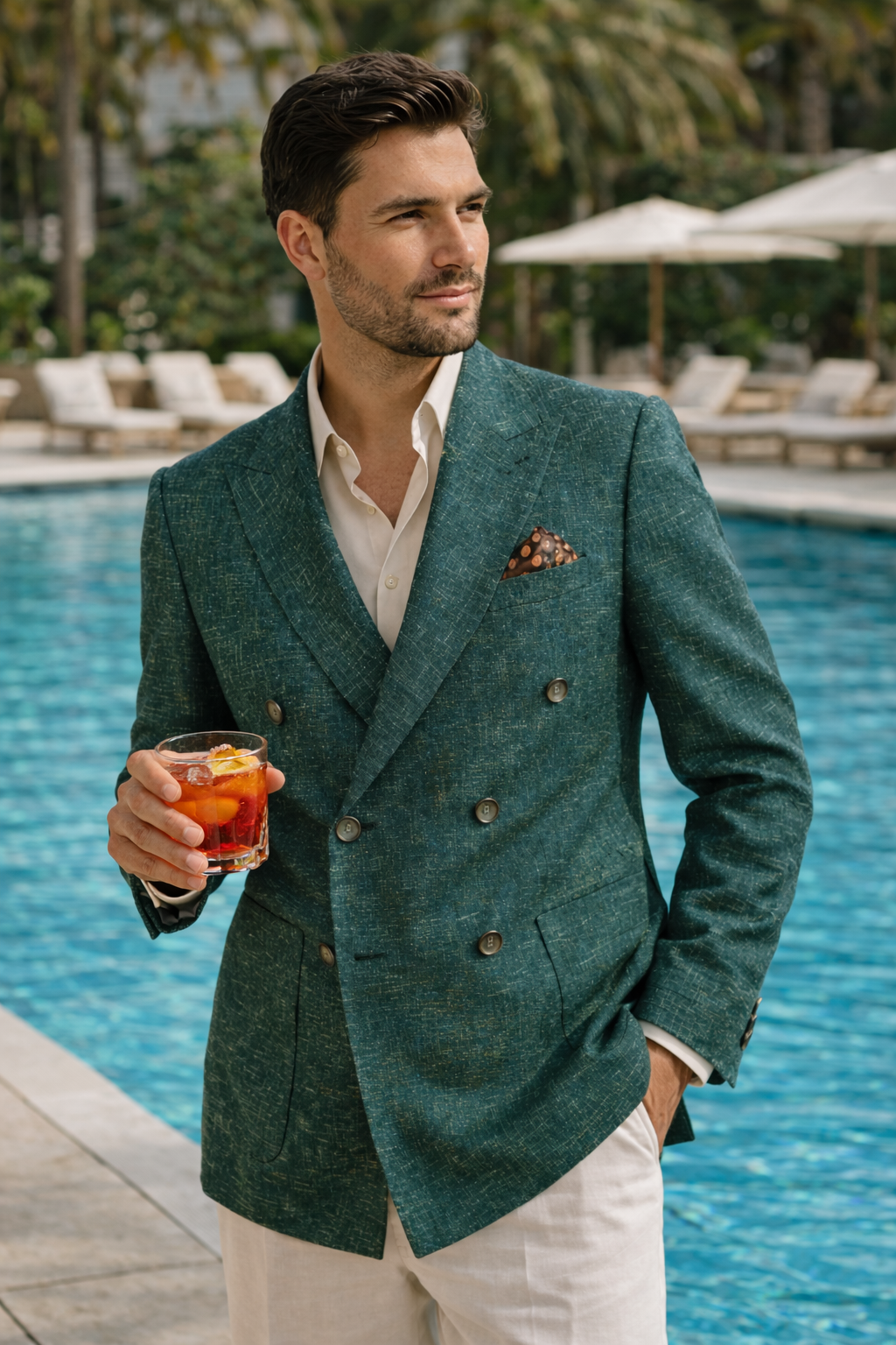 Giacca doppiopetto verde - Gogolfun.it